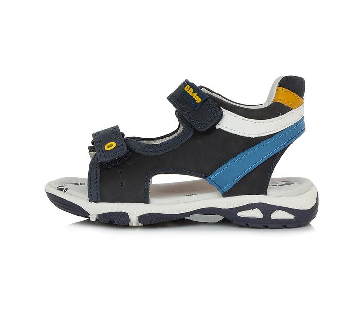 D.D.Step sandale baieti 31-36, Royal Blue cu mustar si albastru Fő kép