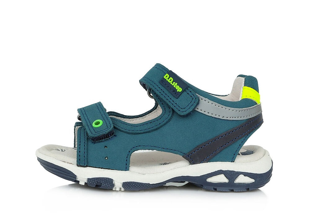 D.D.Step sandale baieti 25-30, Royal Blue cu verde neon Fő kép