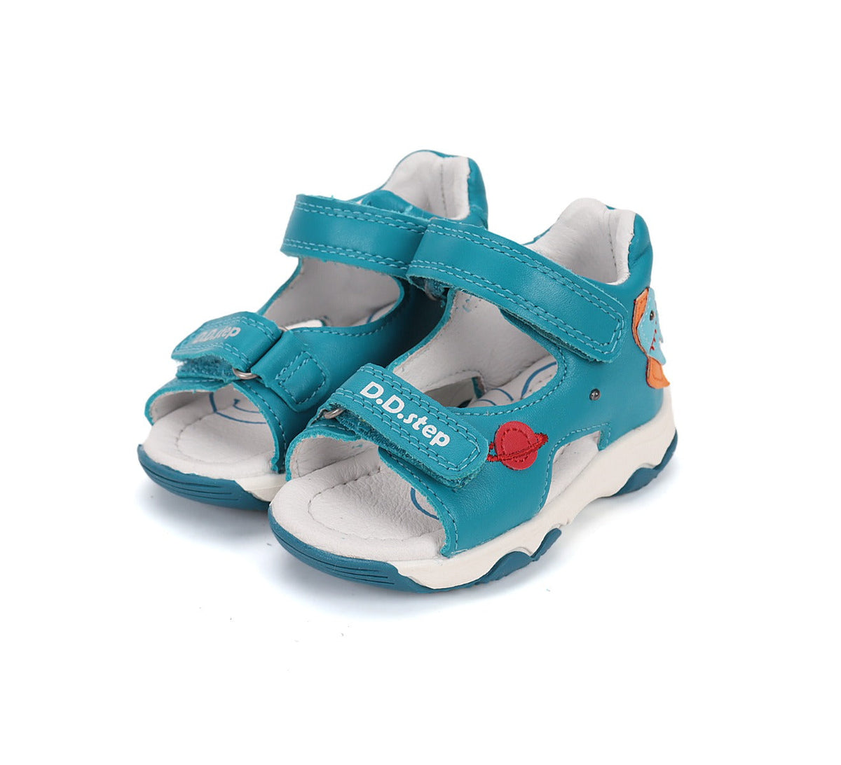 D.D.Step sandale baieti cu LED 26-31 Bermuda Blue cu naveta