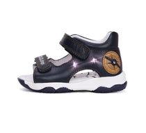 D.D.Step sandale baieti cu LED 20-25 Royal Blue cu busola