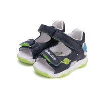 D.D.Step sandale baieti cu LED 26-31 Royal Blue cu naveta