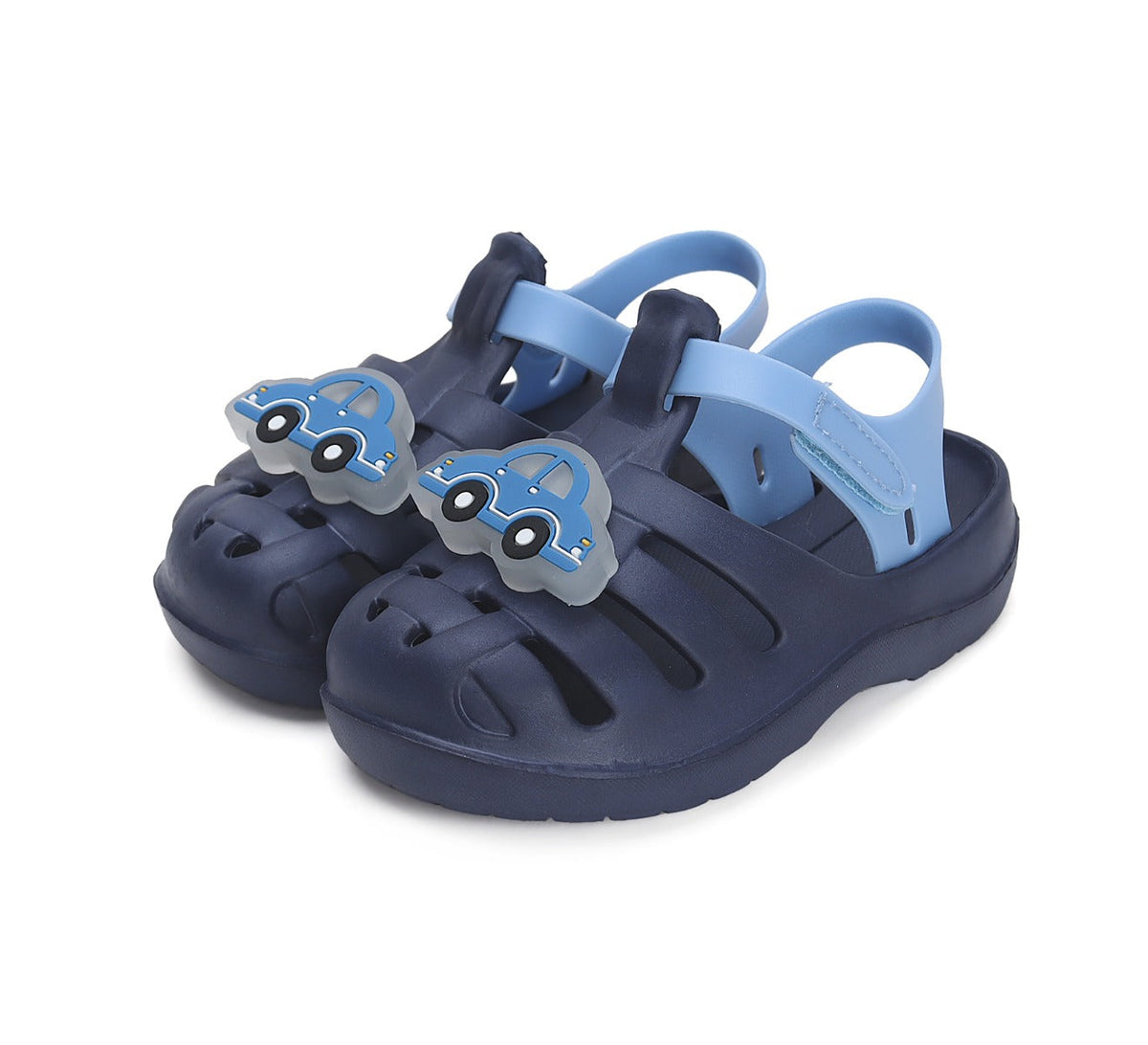 D.D.Step sandale baieti din cauciuc cu LED 26-31, Royal Blue masinuta Fő kép