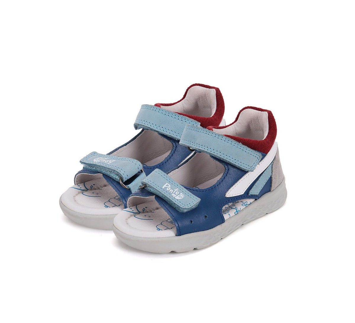 D.D.Step sandale baieti Ponte20 supinati 22-27  Bermuda Blue cu gri