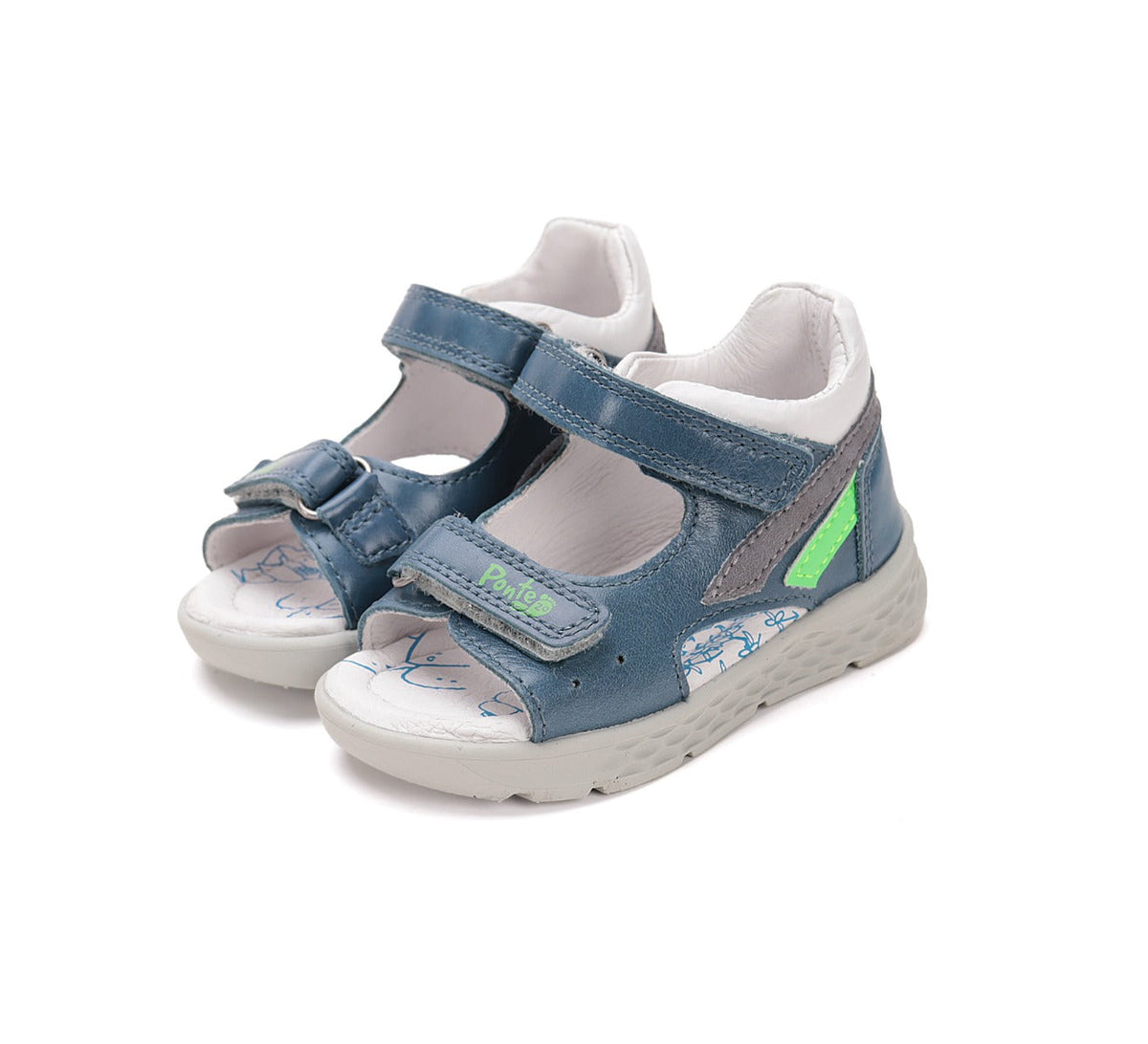 D.D.Step sandale baieti Ponte20 supinati 28-33  Royal Blue cu verde Fő kép