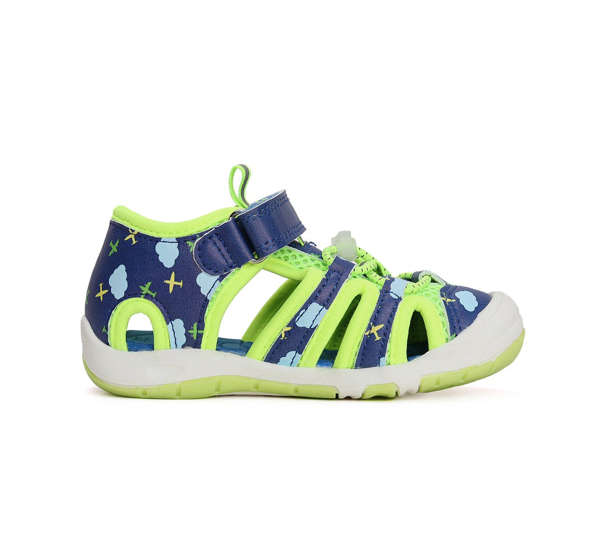 D.D.Step sandale baieti "Quick Dry" 26-31 Calypso Sky cu avioane