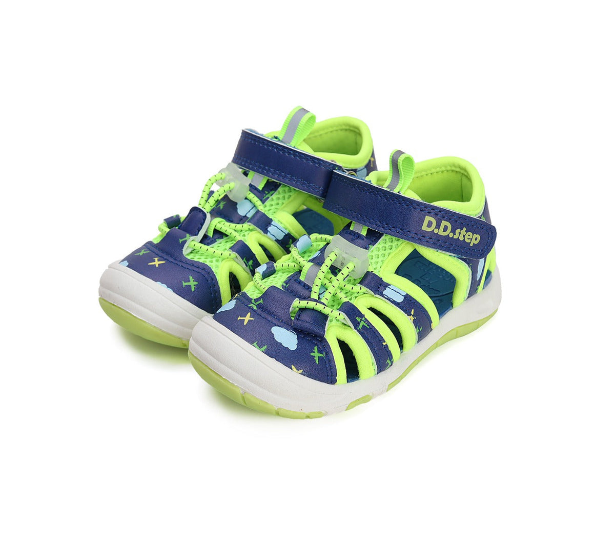 D.D.Step sandale baieti "Quick Dry" 26-31 Calypso Sky cu avioane Fő kép