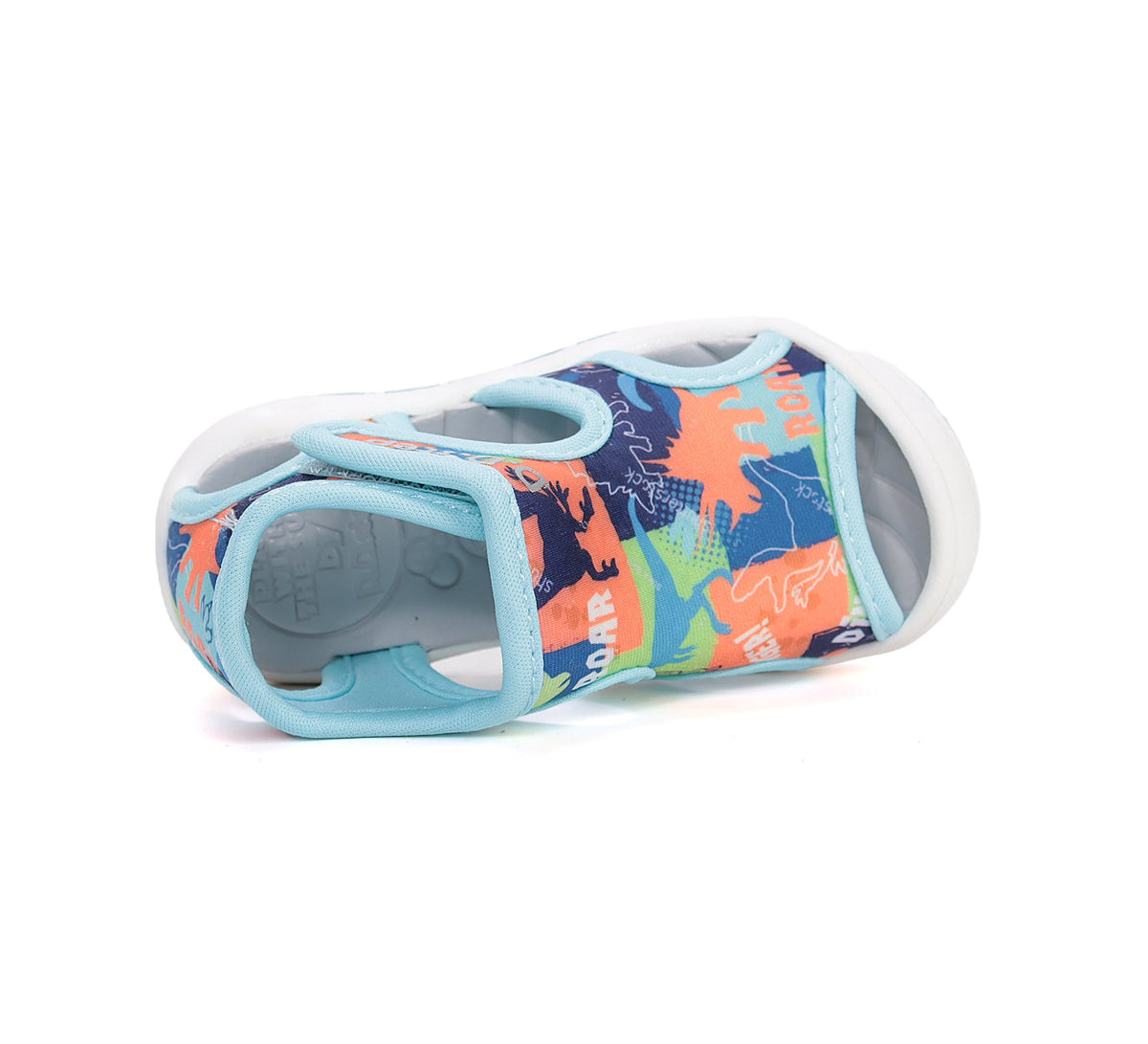 D.D.Step fiú szandál "Quick Dry" 20-31 Aero Blue dinó mintával