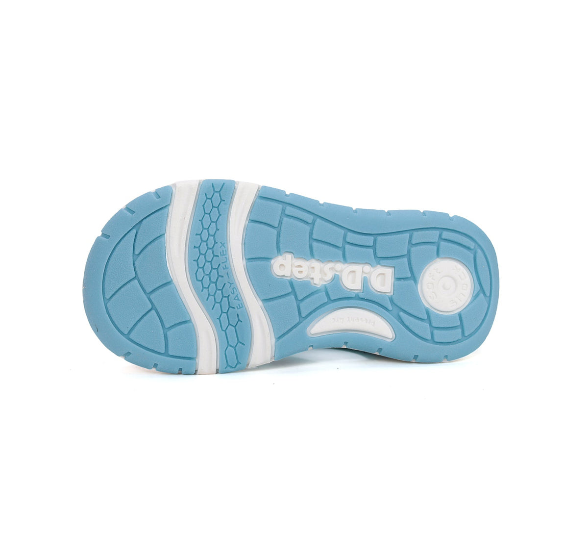 D.D.Step fiú szandál "Quick Dry" 20-31 Aero Blue dinó mintával