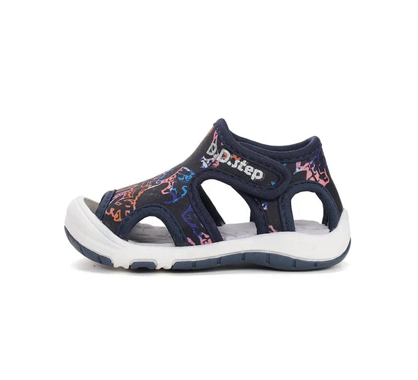 D.D.Step "Quick Dry" fiú szandál 26-31 fekete mintás