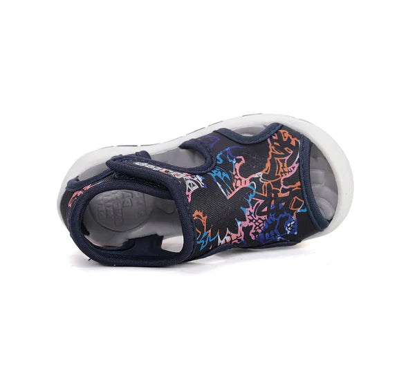 D.D.Step "Quick Dry" fiú szandál 26-31 fekete mintás