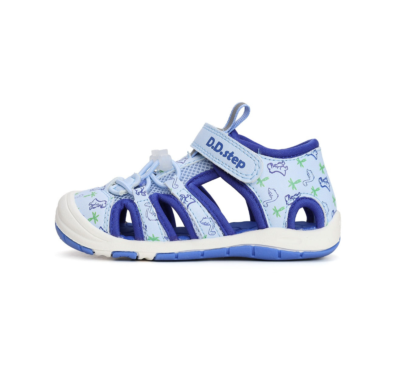 D.D.Step "Quick Dry" fiú szandál 26-31 Sky Blue dinós Másodlagos kép