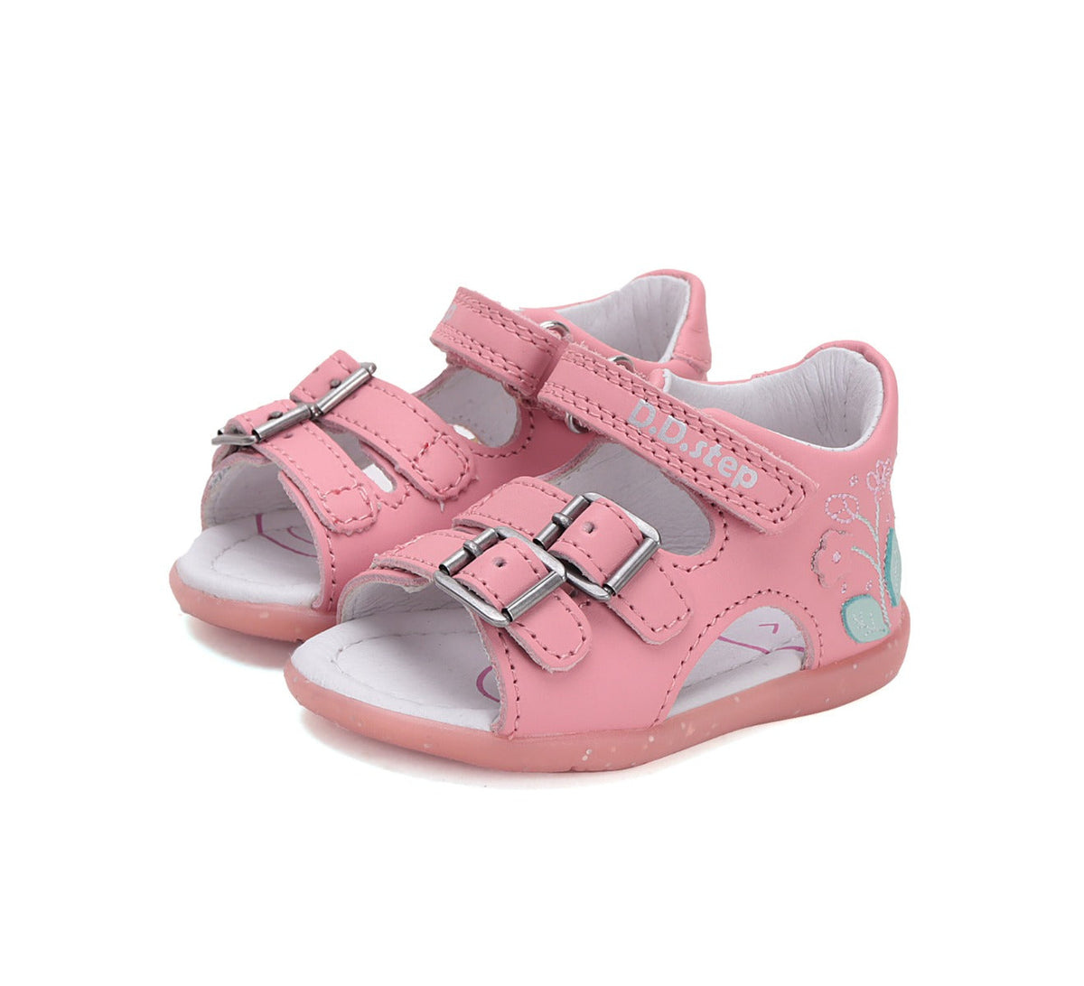 D.D.Step sandale fete 19-24 Daisy Pink cu flori Fő kép