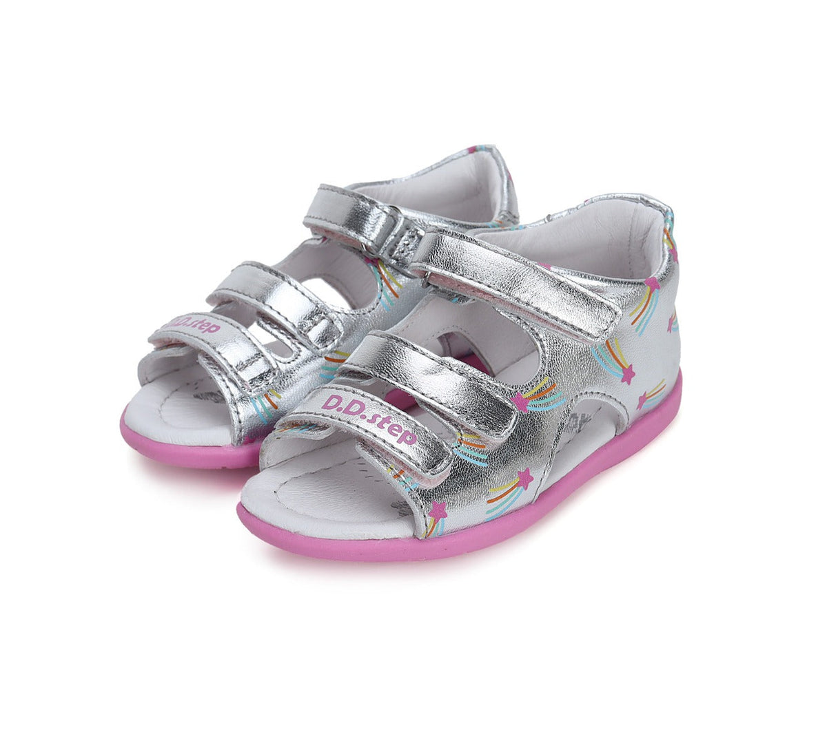 D.D.Step sandale fete 19-24, Silver cu comete Fő kép