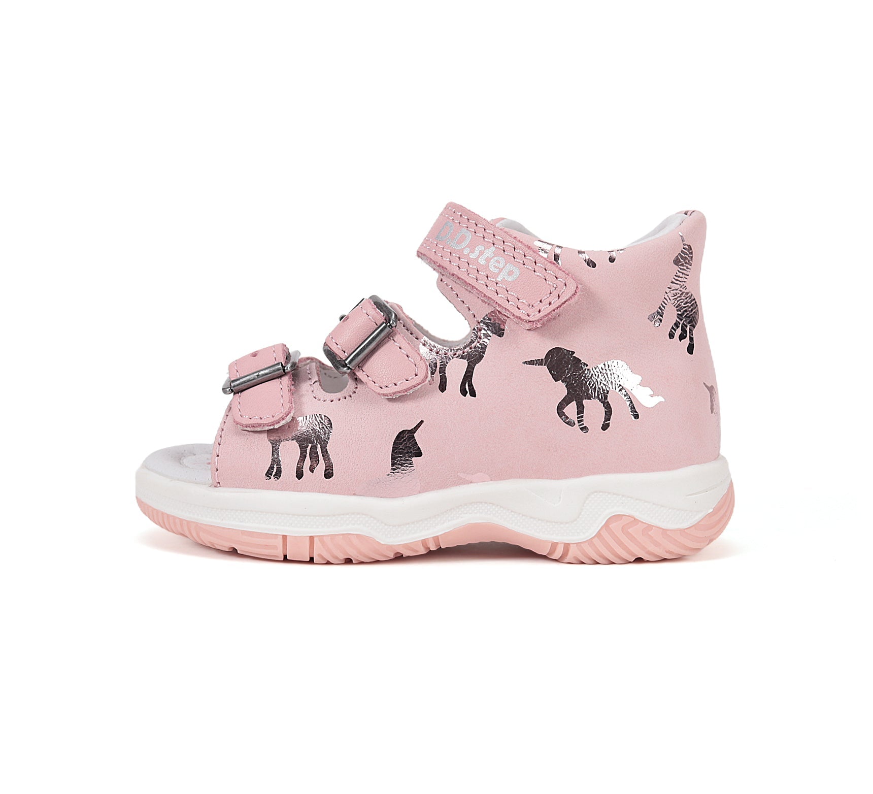 D.D.Step szandál lányoknak 19-24 Baby Pink unikornissal Másodlagos kép