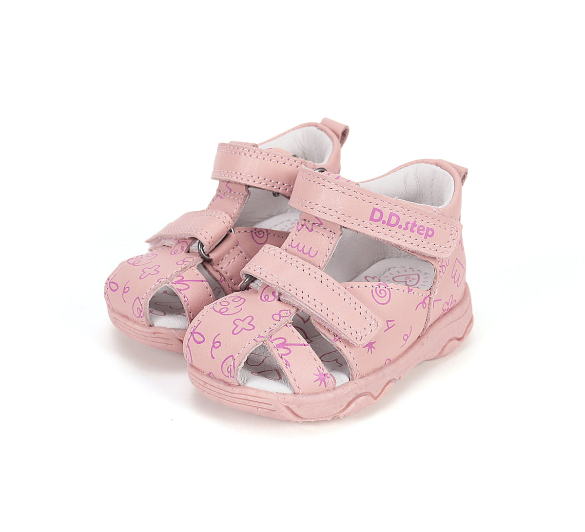 D.D.Step lány szandál 20-25 Rose Gold, mintákkal