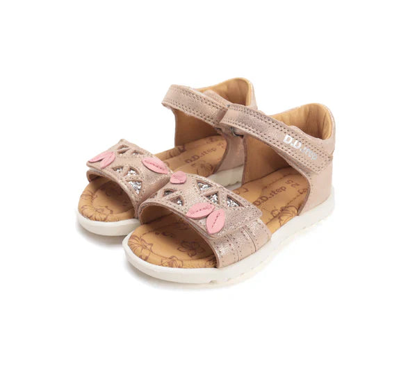 D.D.Step lány szandál 25-30 Rose Gold levéllel Fő kép