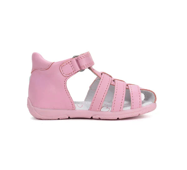 D.D.Step kislány szandál bőr 20-25 Daisy Pink virággal