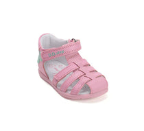 D.D.Step kislány szandál bőr 20-25 Daisy Pink virággal
