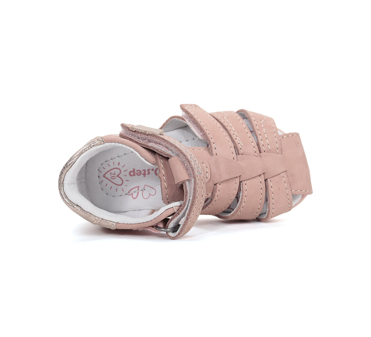 D.D.Step lány szandál bőr 20-25 Rose Gold púderes