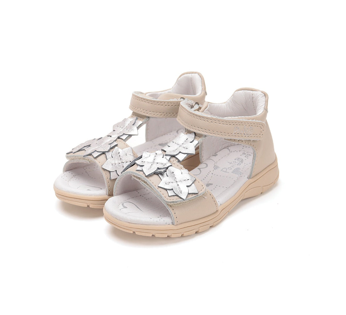 D.D.Step sandale fete Ponte20 supinati 28-33 Champagne cu floricele Fő kép