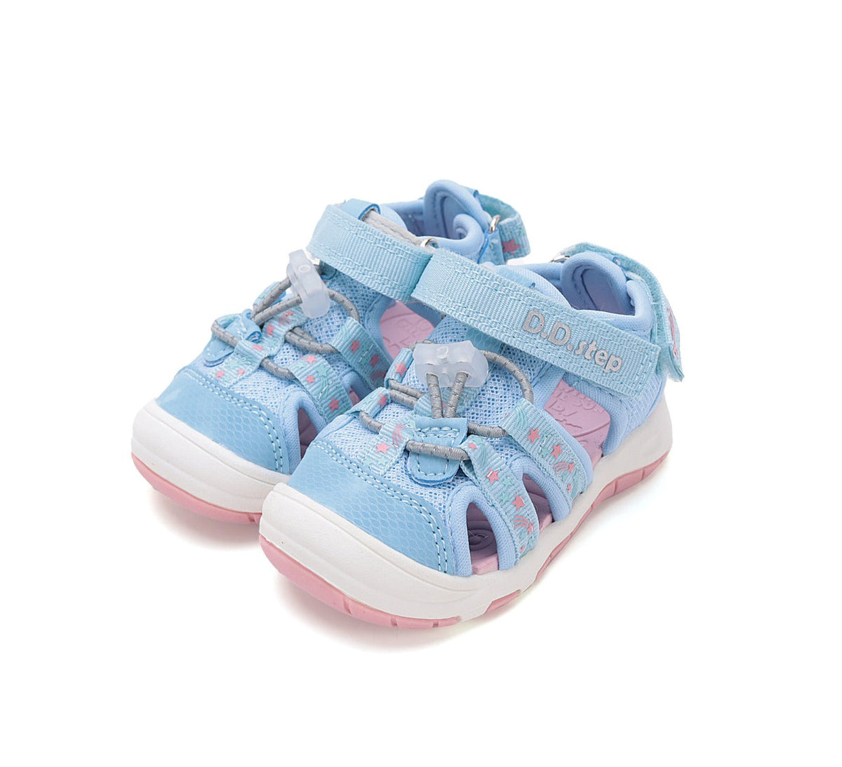 D.D.Step sandale fete "Quick Dry" 26-31 Sky Blue cu stele Fő kép
