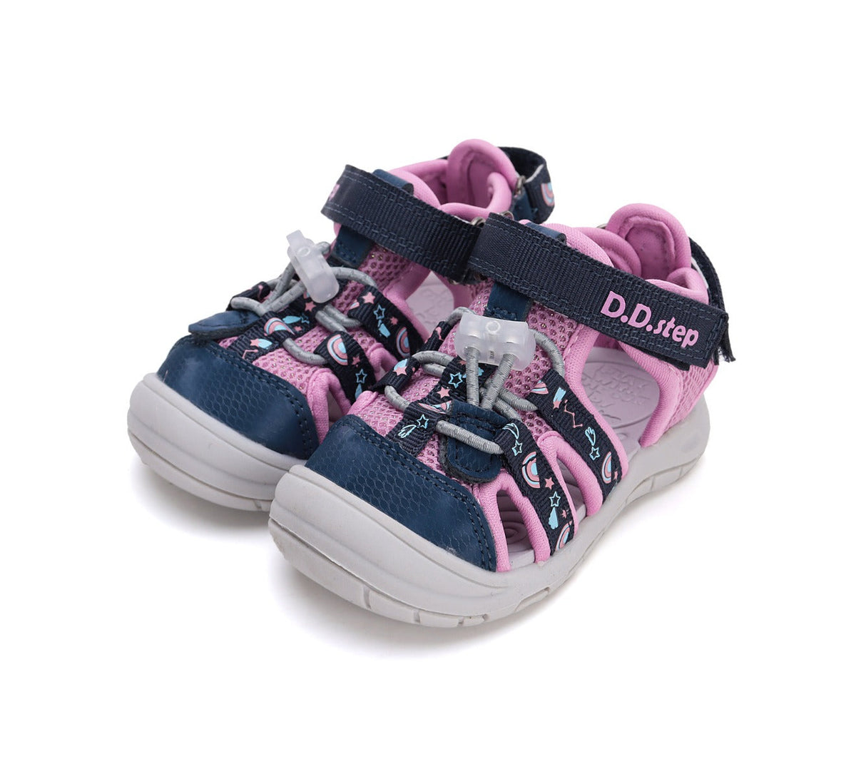 D.D.Step sandale fete "Quick Dry" 26-31 Mauve cu curcubeu Fő kép