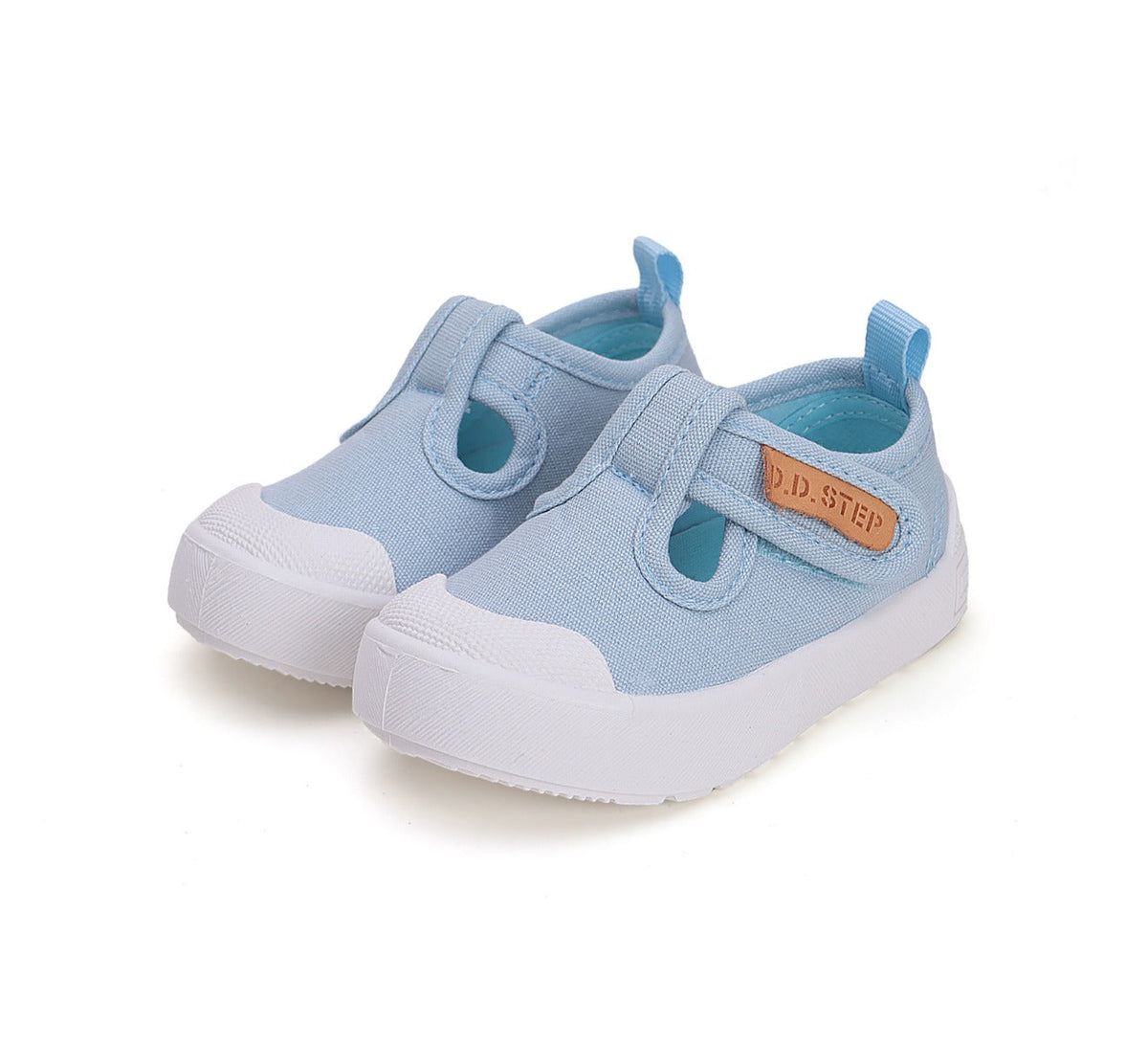 D.D.Step tenisi baieti decupati 20-25 Sky Blue simplu