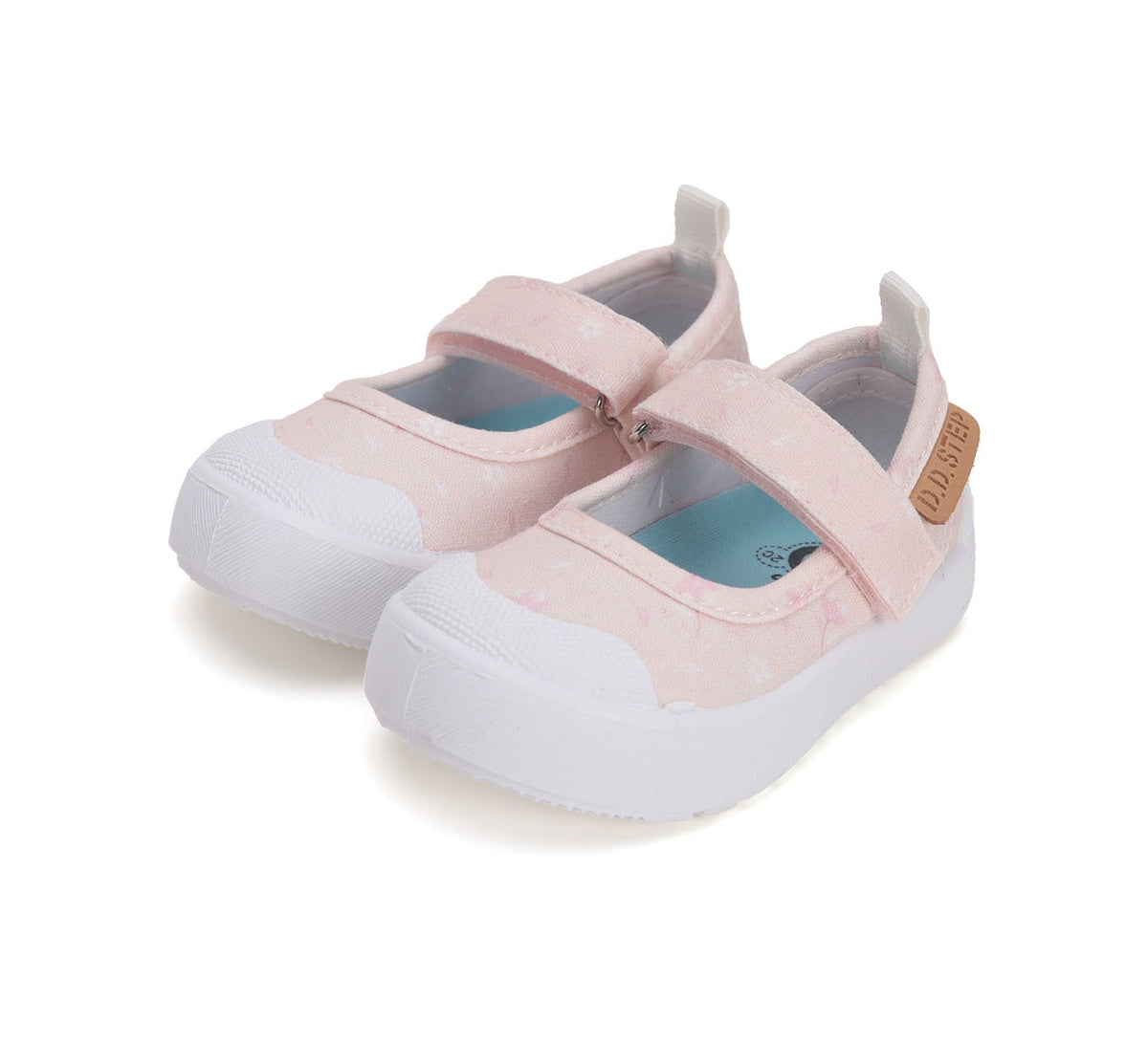 D.D.Step tenisi fete decupati 20-25 Baby Pink cu floricele Fő kép