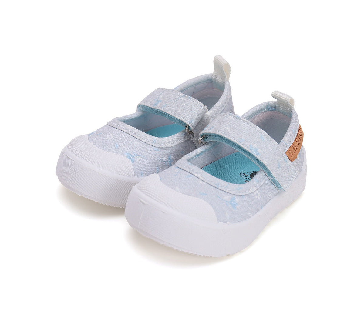 D.D.Step tenisi fete decupati 20-25 Sky Blue cu floricele Fő kép