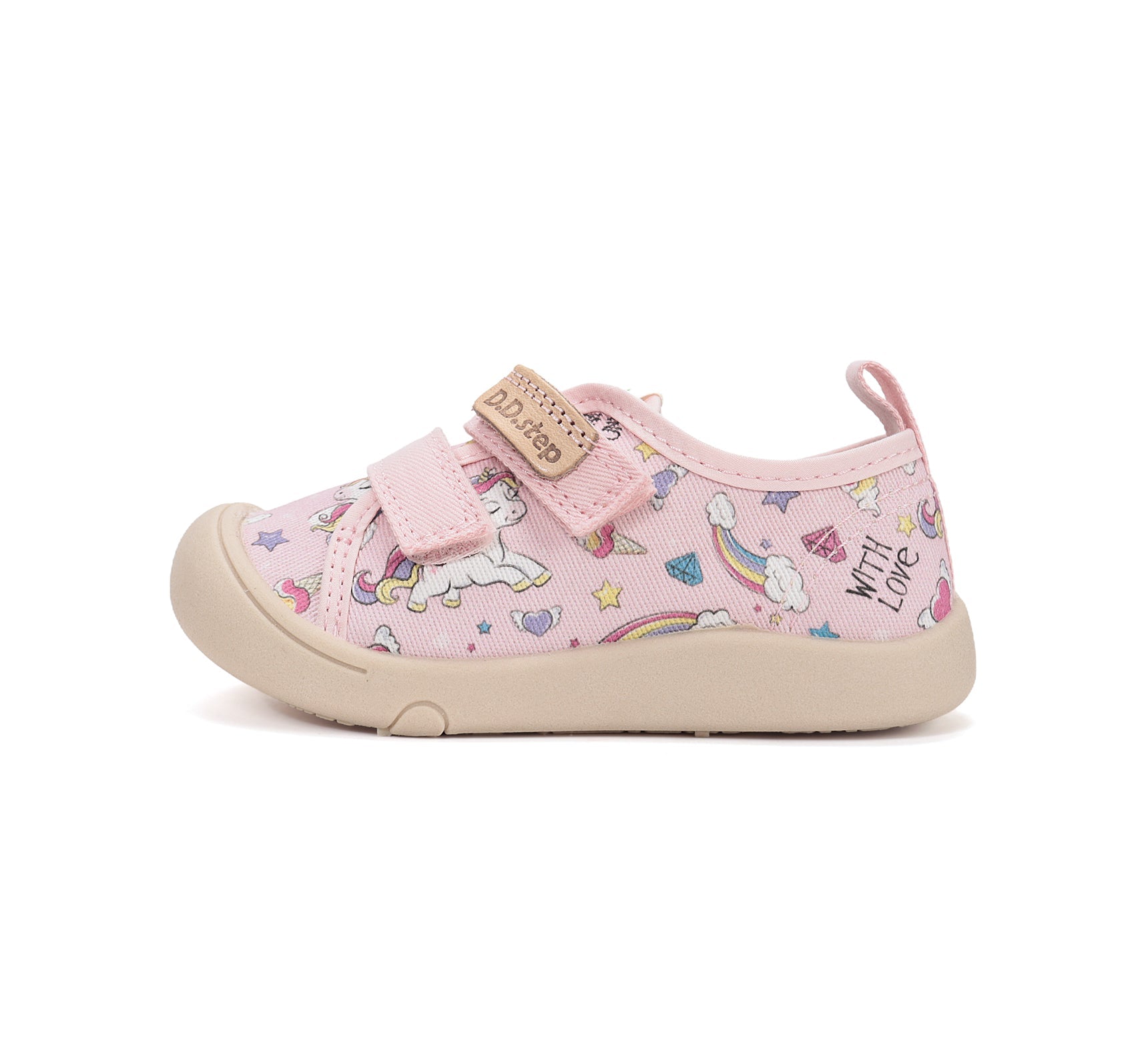 D.D.Step vászon tornacipő lányoknak 28-33 Baby Pink Unicorn Másodlagos kép
