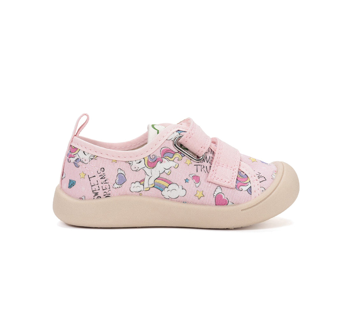 D.D.Step vászon tornacipő lányoknak 28-33 Baby Pink Unicorn