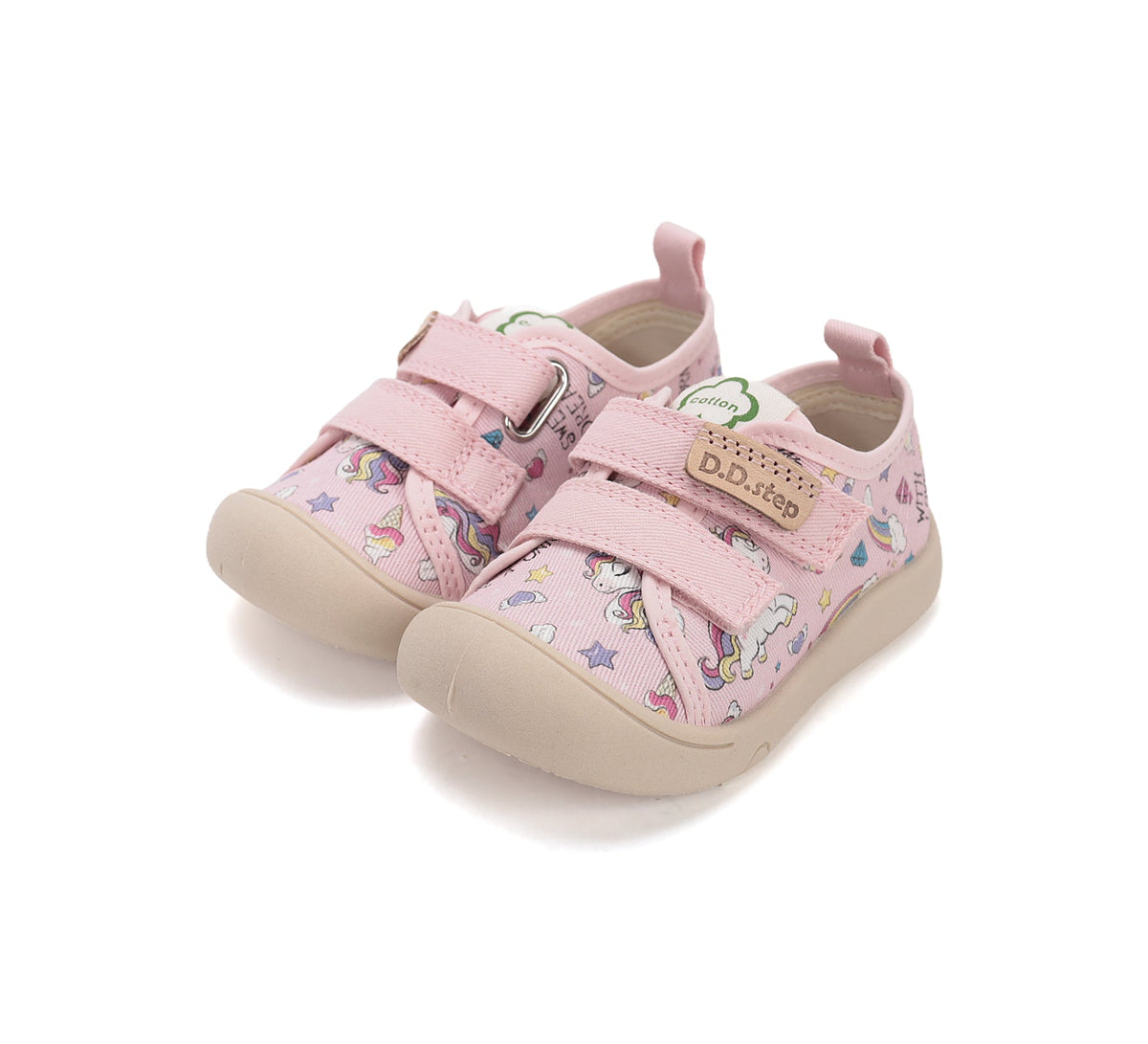 D.D.Step vászon tornacipő lányoknak 28-33 Baby Pink Unicorn