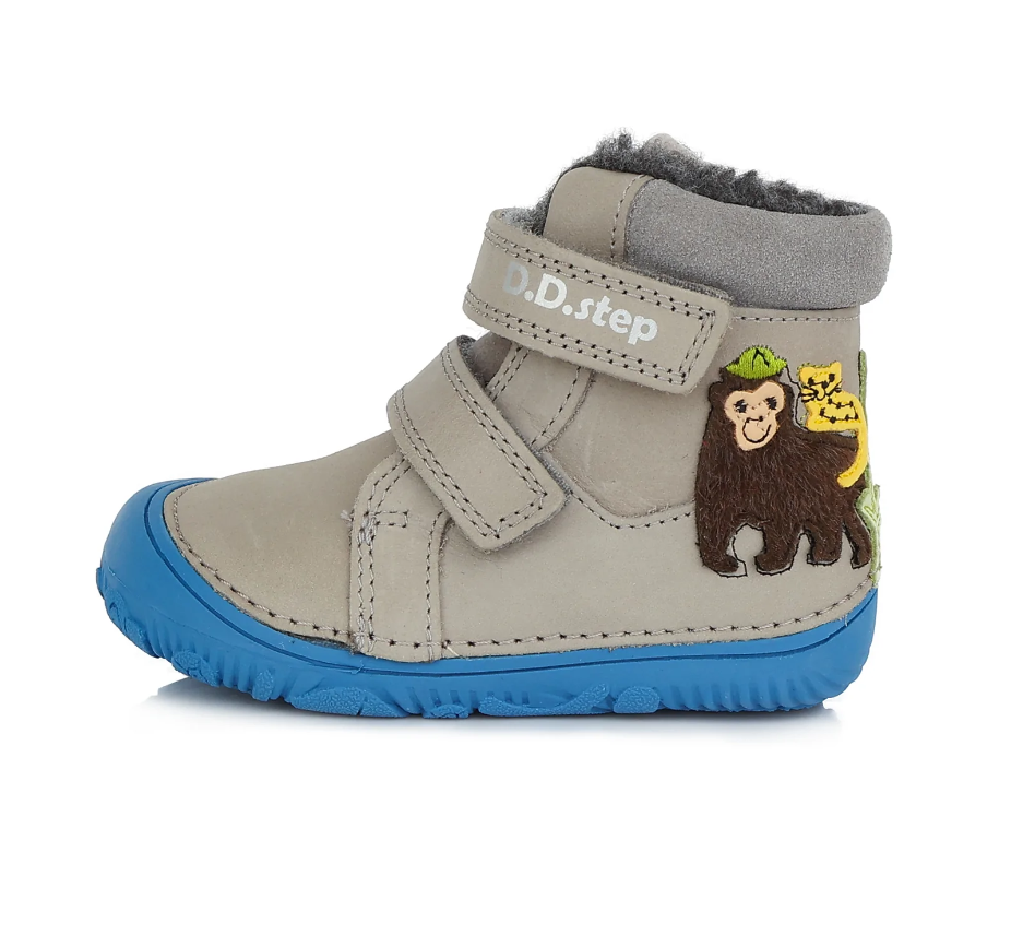D.D.Step ghete baieti imblanite Barefoot 20-25, Maimuta Grey Fő kép
