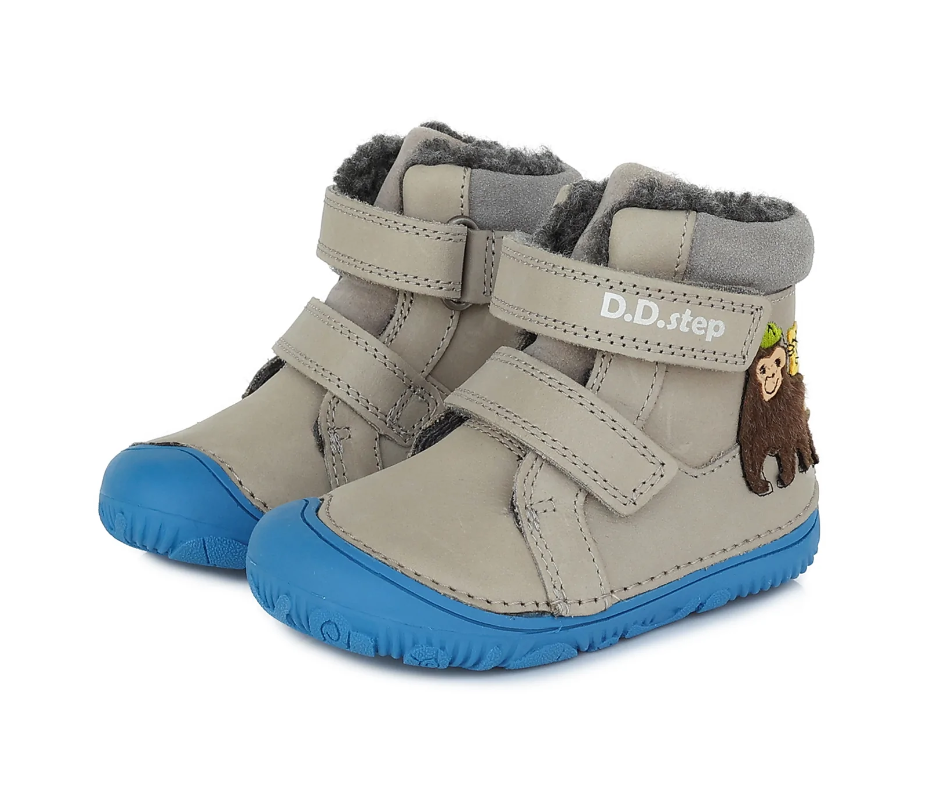 D.D.Step bundás fiú cipő Barefoot 20-25, Szürke Majom Másodlagos kép
