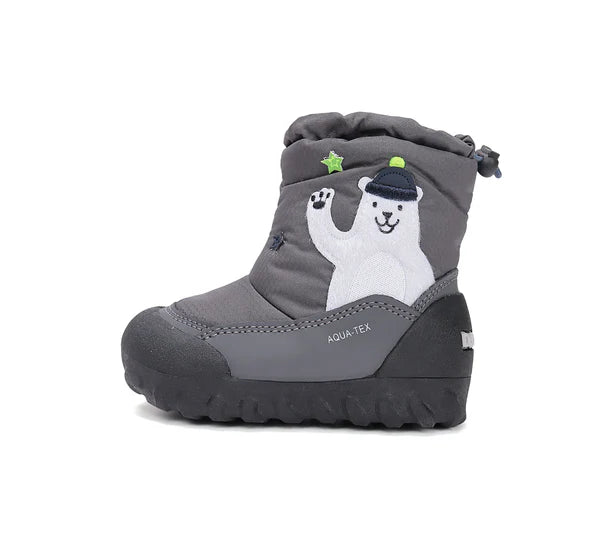 D.D.Step fiú csizma Aqua-Tex bélelt 22-27 sötétszürke jegesmedvével Másodlagos kép
