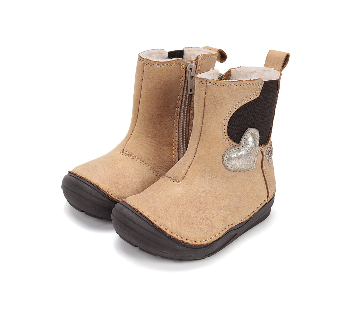D.D.Step cizme fete captusite 26-31 Cream cu inimioare Fő kép