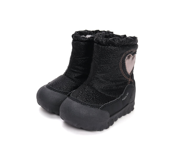 D.D.Step cizme fete Aqua-Tex imblanite 22-27 Black cu inimioara Fő kép