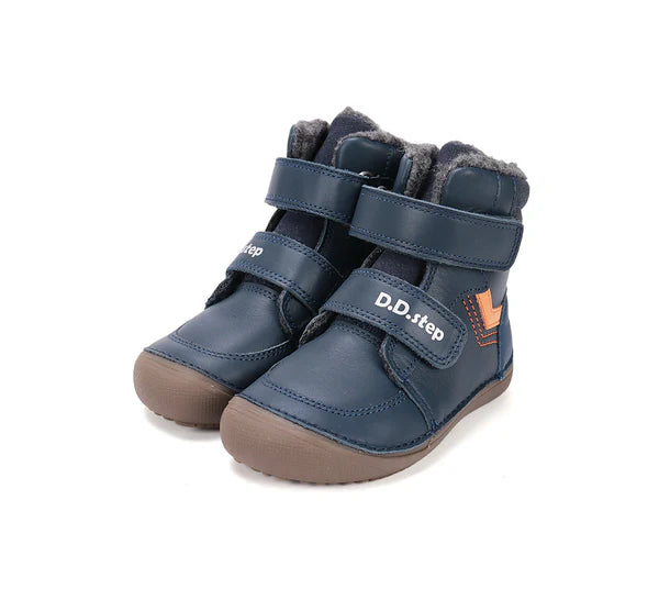 D.D.Step ghete baieti Barefoot captusite 25-30 Rotal Blue cu portocaliu Fő kép
