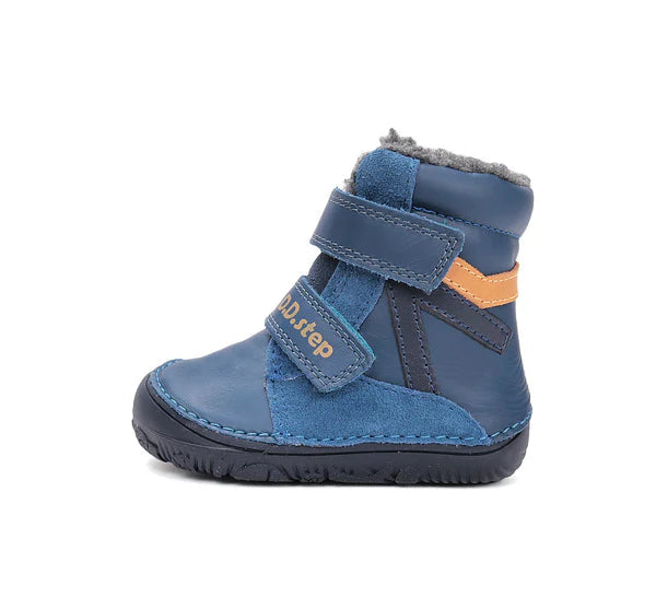 D.D.Step fiú Barefoot bélelt csizma 26-31 Bermuda Blue Másodlagos kép