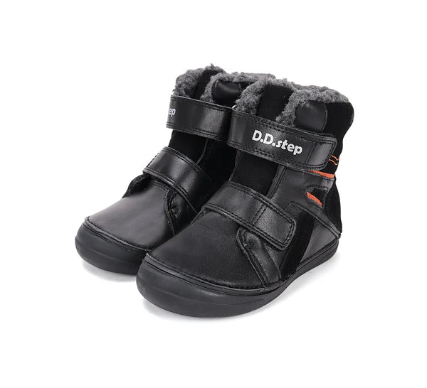 D.D.Step ghete baieti imblanite 26-31 Black cu portocaliu Fő kép