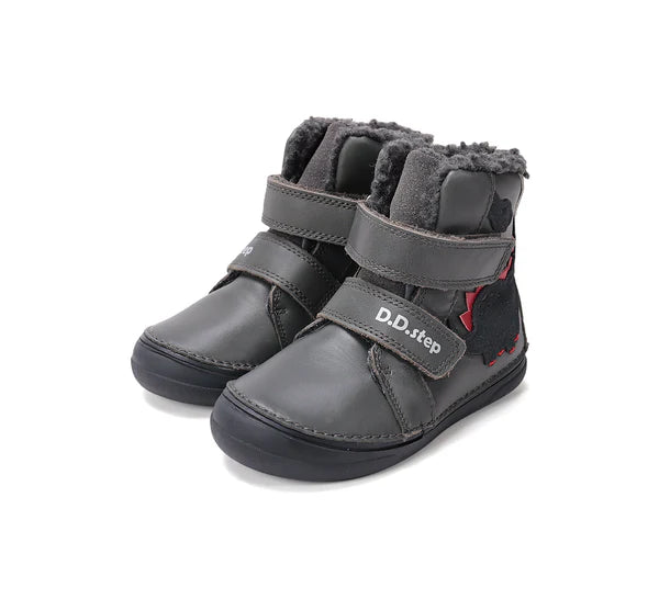 D.D.Step ghete baieti imblanite 26-31 Dark Grey cu dino Fő kép