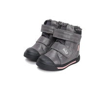 D.D.Step ghete fete imblanite Ponte20 supinati AQUA-TEX 28-33 Dark Grey cu roz