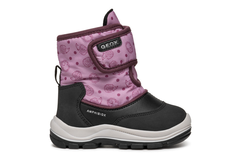Geox cizme fete de zapada imblanite si impermeabile Amphibiox 20-23 Black/Rose Fő kép