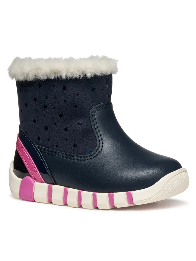 Geox Iupidoo bélelt lánycsizma 18-26 Navy/Fuchsia Másodlagos kép