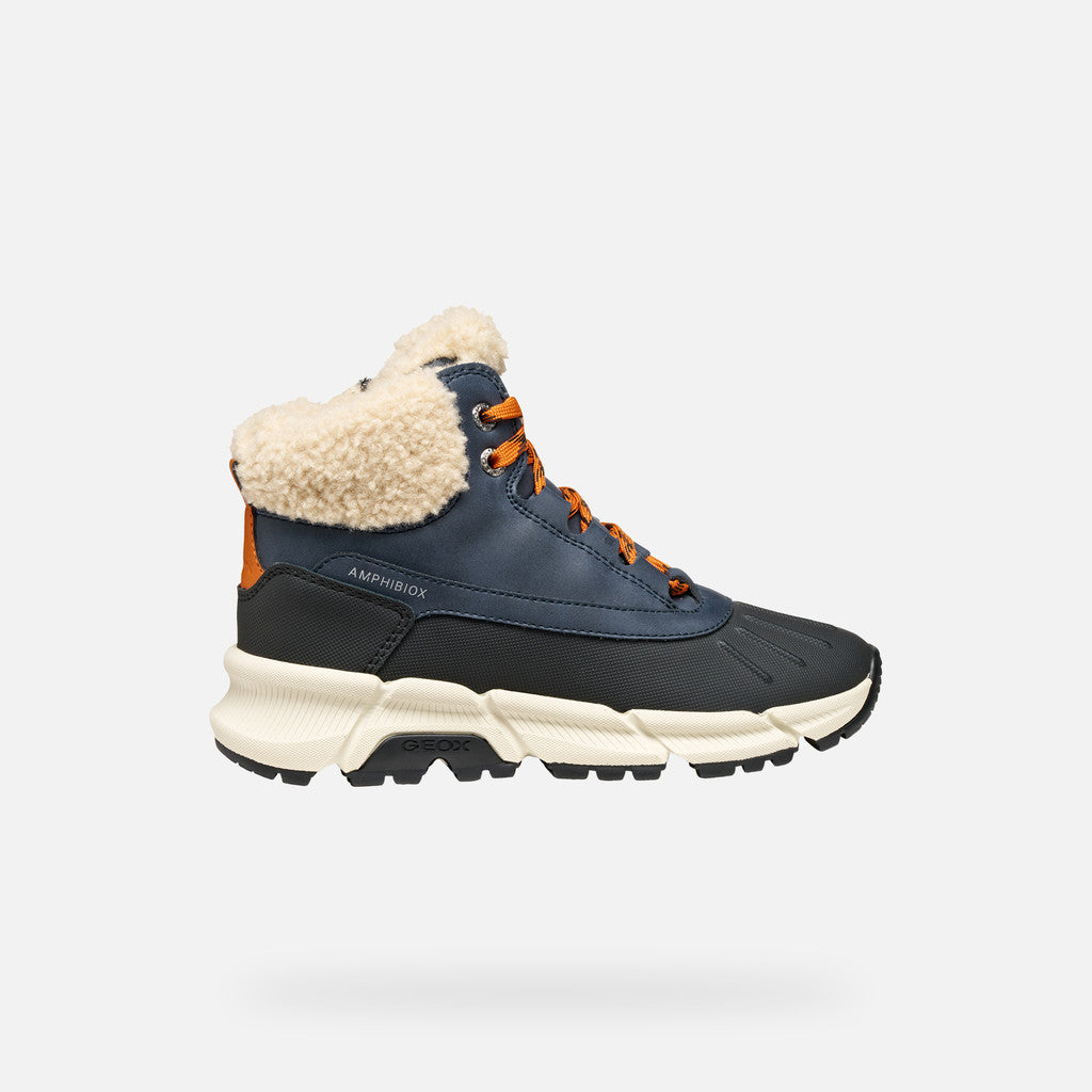 Geox bélelt fiú Flexyper Plus Amphibiox cipő 36-37 Sötétkék/Sötét narancs Másodlagos kép