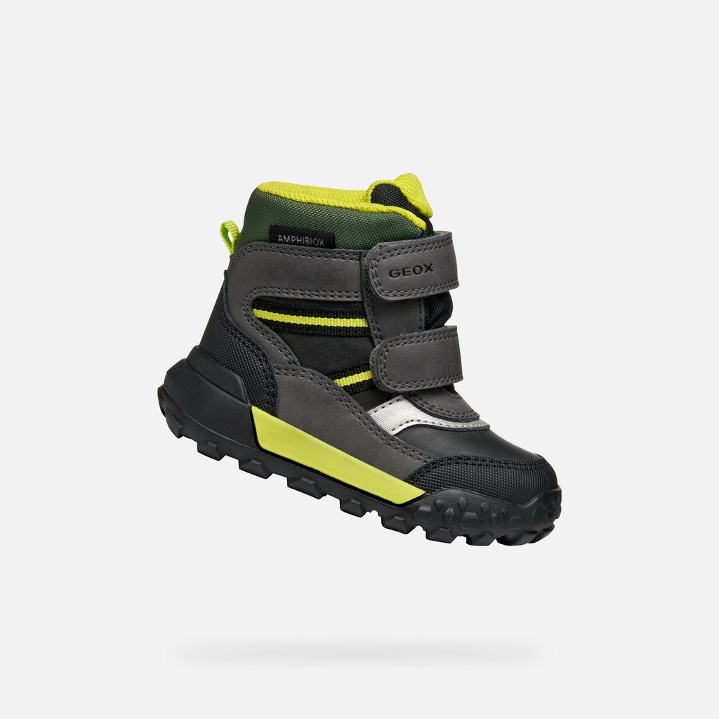 Geox Trekkyup Amphibiox bélelt fiú bakancs 24-27 Fekete/Fluo Zöld Másodlagos kép