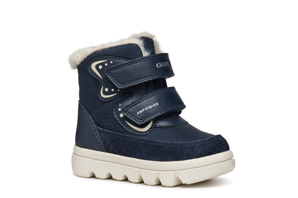 Geox lány bélelt és vízálló Amphibiox bakancs 24-27 Navy/Off White Másodlagos kép