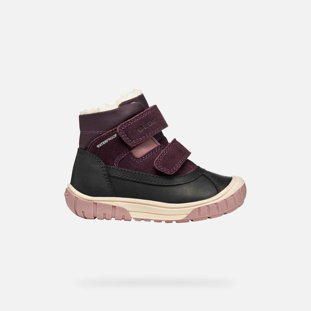 Geox Omar Waterproof bélelt lányka bakancs 20-23 fekete/sötétlila Másodlagos kép