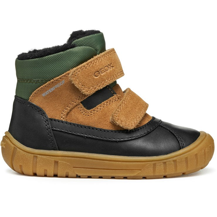 Geox fiú bélelt cipő OMAR Waterproof 20-23 fekete/sötét bézs Másodlagos kép