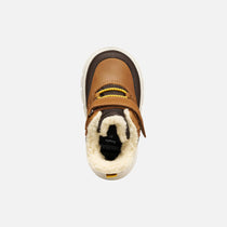 Geox pantofi baieti captusiti Willaboom Amphibiox 24-27 Tobacco/Dark Brown